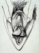 Shy inner lips vulva